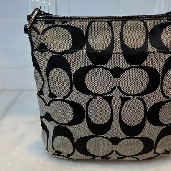 Coach Crossbody Bag Purse Handbag Signature Stripe Swing Pack Messenger Bag - Picture 5 of 16